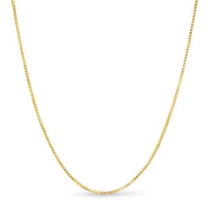 10K YELLOW GOLD BOX 040 GAUGE 24" CHAIN NECKLACE (AVAILABLE IN LENGTHS 7" - 30")