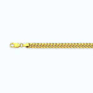 10K 3.75MM YELLOW GOLD HOLLOW MIAMI CUBAN 9" CHAIN BRACELET (AVAILABLE IN LENGTHS 7" - 30")