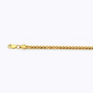 10K 3MM YELLOW GOLD PALM 7" CHAIN BRACELET (AVAILABLE IN LENGTHS 7" - 30")