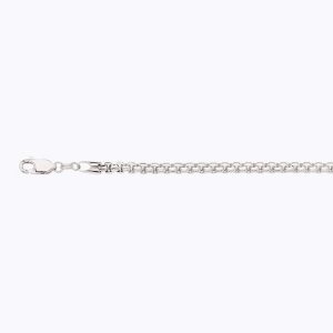 10K 3.5MM WHITE GOLD VENETIAN BOX 7.5" CHAIN BRACELET (AVAILABLE IN LENGTHS 7" - 30")
