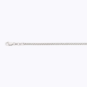 10K 2.5MM WHITE GOLD VENETIAN BOX 8" CHAIN BRACELET (AVAILABLE IN LENGTHS 7" - 30")