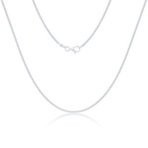 Sterling Silver 1.6mm Box Chain Anklet
