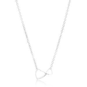 Sterling Silver Double Heart Necklace