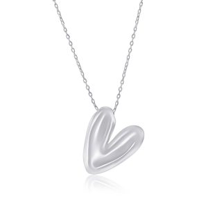 Sterling Silver, Bubble 'V' Initial Necklace