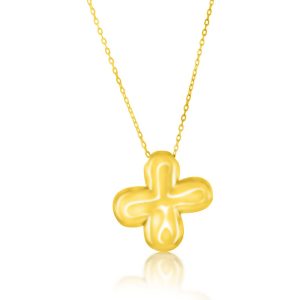 Sterling Silver, Bubble 'X' Initial Necklace - Gold Plated