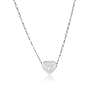 Sterling Silver, Heart Slide Necklace