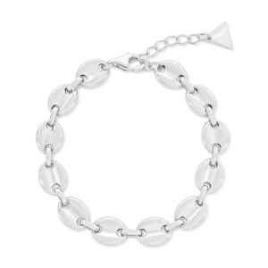 Sterling Silver, High Polished Marina Link Bracelet