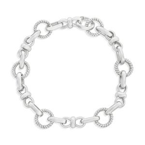 Sterling Silver, Circle & Infinity Design Bracelet