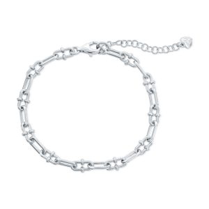 Sterling Silver, Paperclip Design Bracelet