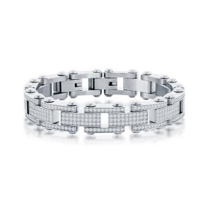 Stainless Steel Micro Pave CZ Bracelet