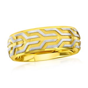 Stainless Steel, Gold & Silver Designed Ring