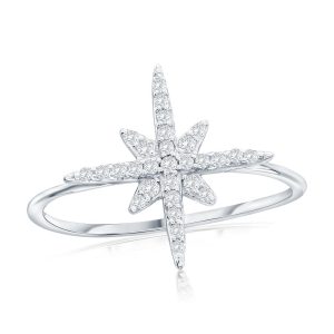 Sterling Silver, North Star CZ Ring