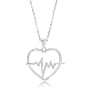 Sterling Silver Heartbeart Heart Pendant