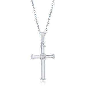 Sterling Silver, Medium Cross Pendant