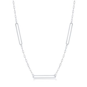 Sterling Silver Paperclip Necklace