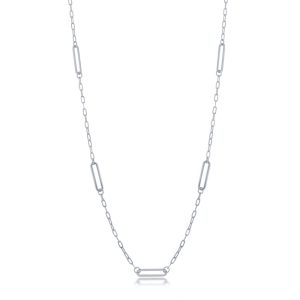 Sterling Silver Paperclip by the Yard Necklace