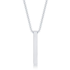 Stainless Steel Vertical Bar Necklace