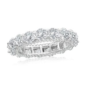 Sterling Silver, All around, CZ Eternity Ring