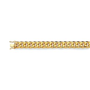 10K 11MM YELLOW GOLD HOLLOW MIAMI CUBAN 20" CHAIN NECKLACE (AVAILABLE IN LENGTHS 7" - 30")