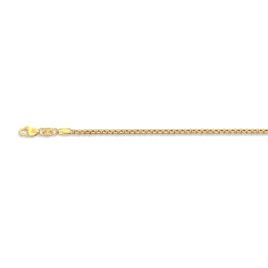 14K 2MM YELLOW GOLD VENETIAN BOX 7" CHAIN BRACELET (AVAILABLE IN LENGTHS 7" - 30")