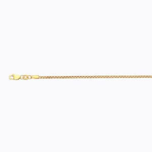 14K 1.5MM YELLOW GOLD VENETIAN BOX 7" CHAIN BRACELET (AVAILABLE IN LENGTHS 7" - 30")